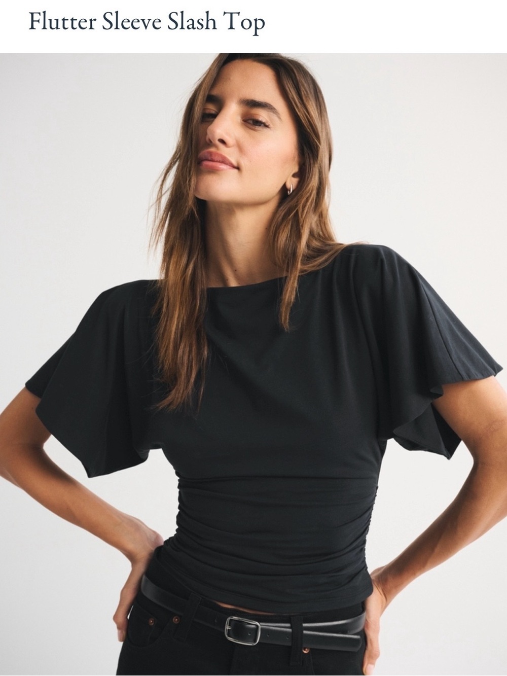 Abercrombie & Fitch flutter sleeve slash top NWOT